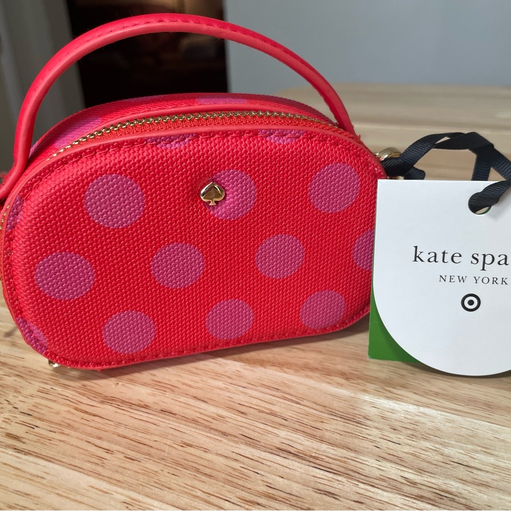 Kate Spade Pink and Lavender Polka Dot Mini Handbag - NWT